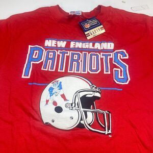 NEW ENGLAND PATRIOTS Vintage Garan Deadstock NFL Football T SHIRT Sz L